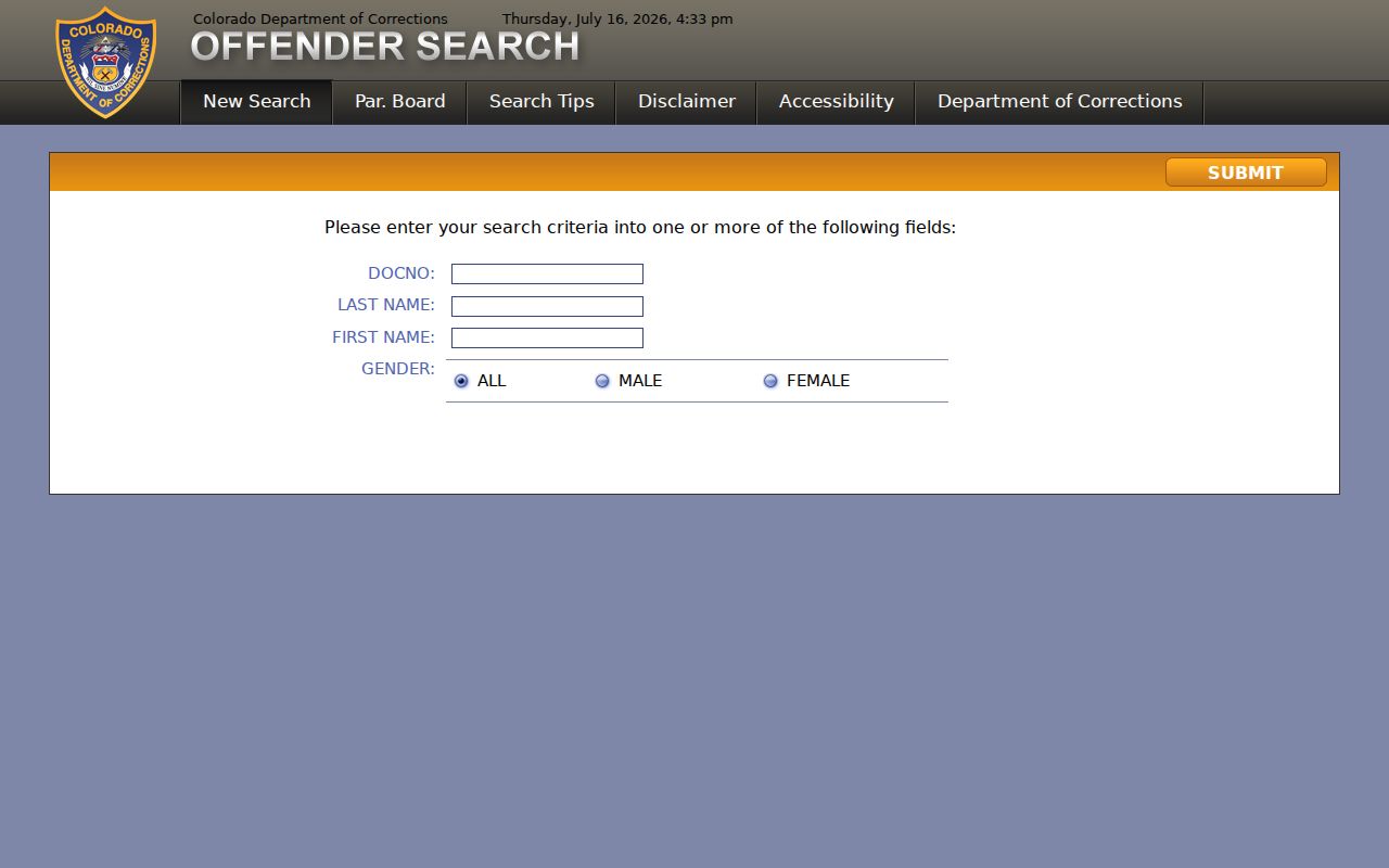 Conejos County arrest lookup Colorado prison inmate search