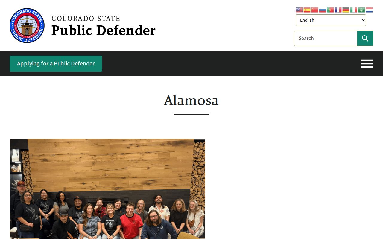 Official Alamosa Regional Public Defender office serving La Jara cases